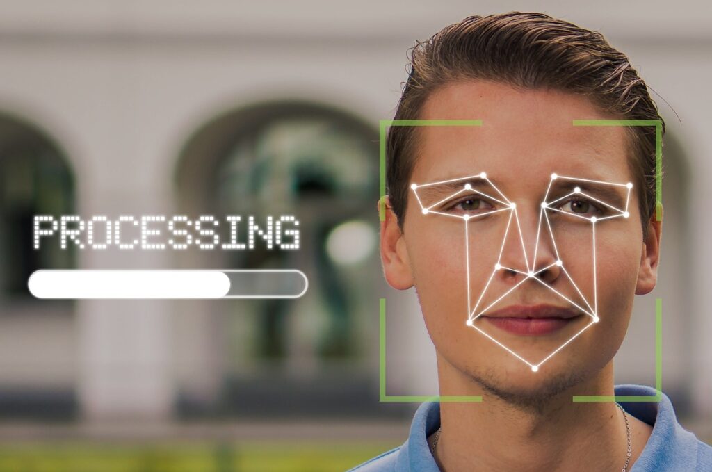 man, face, facial recognition